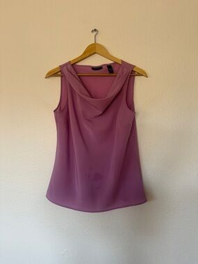 Purple cowl neck tank top